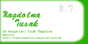 magdolna tusak business card